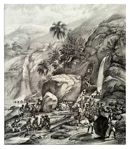 019- Lavado de mineral de oro en la montaña itacolume- Rugendas,Johann Moritz- Viagem pitoresca através do Brasil 1835