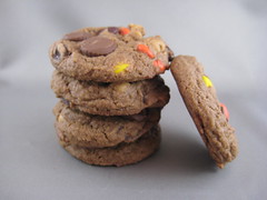 Chocolate Peanut Butter Candy Cookies