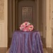 Pintuck antique violet tablecloth