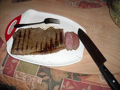 Slicing the meat