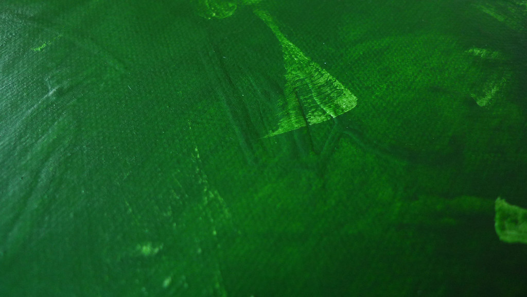 green abstract painting texture detail