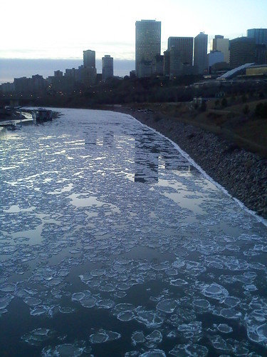 North Saskatchewan River Ice Flows