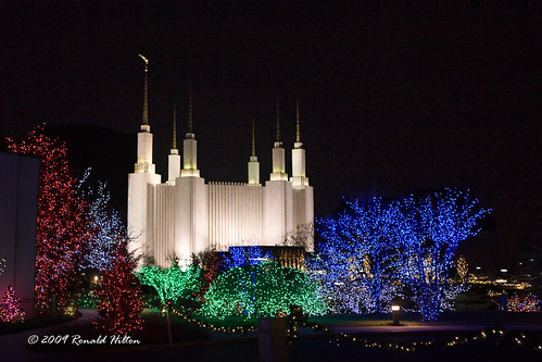 Washington DC Mormon Temple during the Christmas Season by rhilton4u