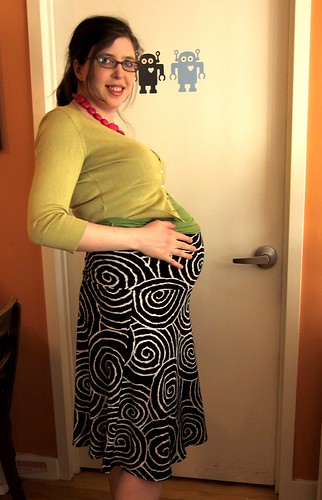 Spiral Skirt Side View-28 weeks pregnant!