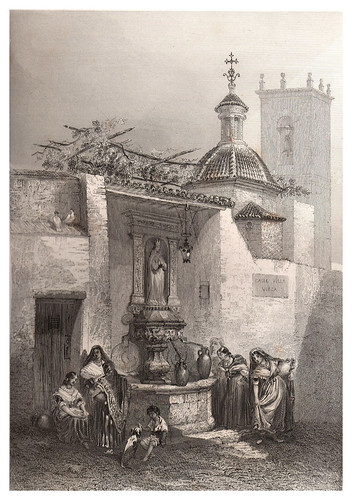 002-Alicante-Fuente de Santa Maria-Voyage pittoresque en Espagne et en Portugal 1852- Emile Bégin