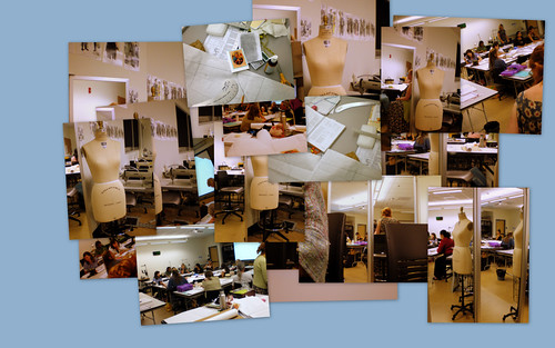 Collage of Patternmaking Class, Fall 2009