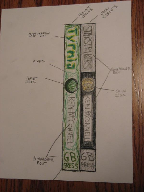 Proposed Spine Art for Coin and Planet Series Books