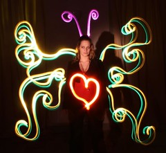 love butterfly- light painting performance