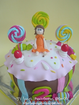 Candy on Big Cupcake for Nava
