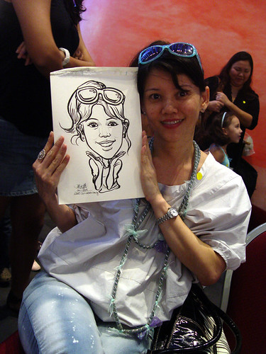 Caricature live sketching for Marina Square X'mas Tenants Gathering 2009 - 4