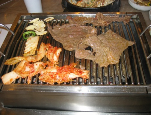 Barbecue Grill with Beef and Seafood