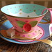 Pink rose teacup