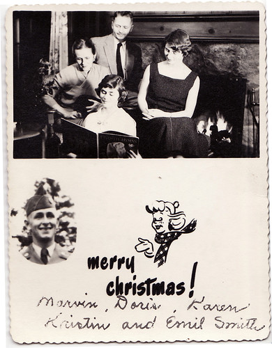 wartime christmas family card
