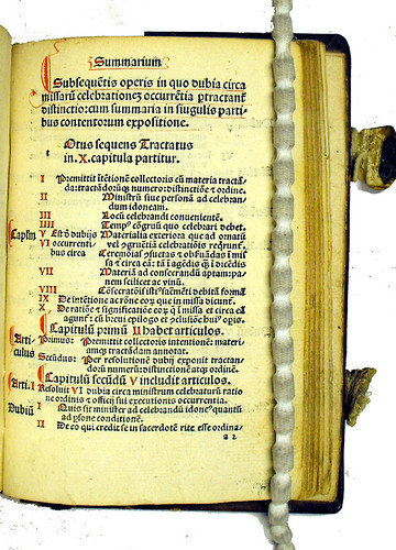 Paragraph marks, underlining and capital and numeral strokes in Johannes (Heynlin) de Lapide: Resolutorium dubiorum circa celebrationem missarum occurrentium