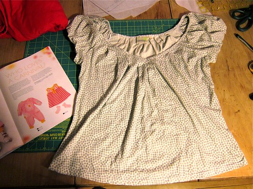 Shirt about to be cut up for the baby dress!