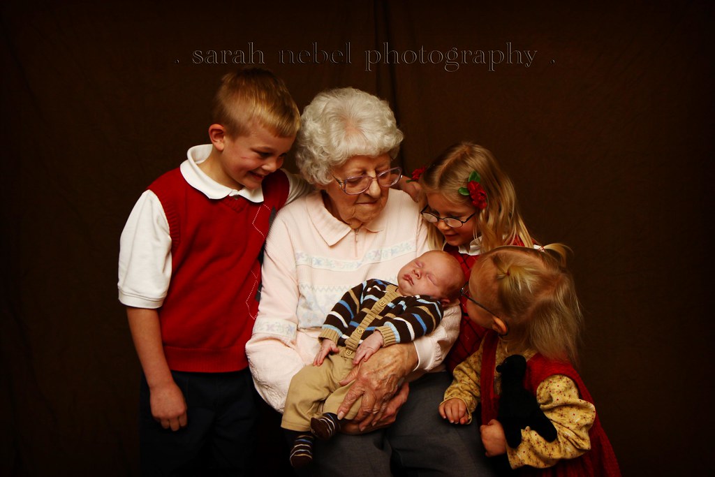 . the matriarch and her great grandchildren .