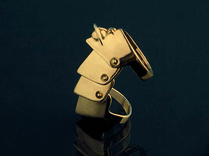 armor ring vivienne westwood. Vivienne Westwood Orbit golden Armour Ring