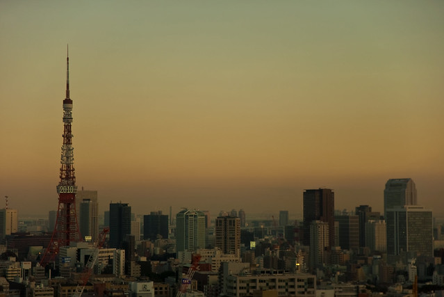夕方の東京タワー