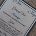 Navy Blue Damask Wedding Menu Closeup <a style="margin-left:10px; font-size:0.8em;" href="http://www.flickr.com/photos/37714476@N03/4276219957/" target="_blank">@flickr</a>