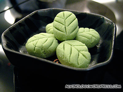 Cutely shaped wasabi cubes