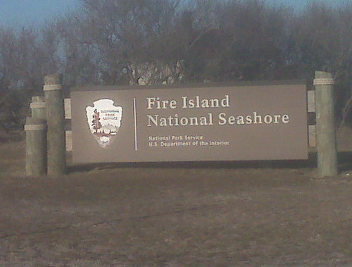 Sign for Fire Island National Seashore: 3/7/10