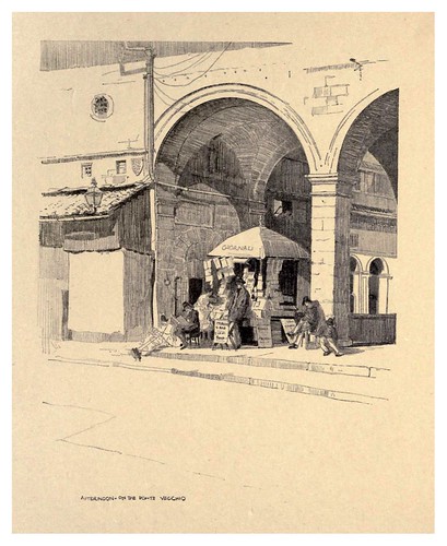 008-Por la tarde en el Puente Vecchio-Florence  a sketch book (1914)- Richards Fred