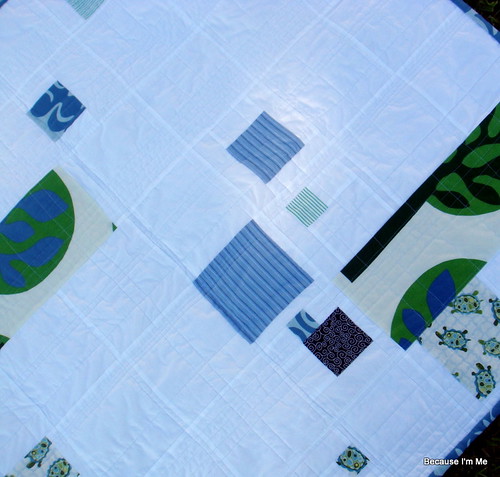 Blue Green Tree Quilt Front