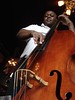 Thomas Brinkley plays upright bass at Zydeco's