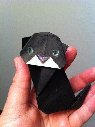 Black kitty origami