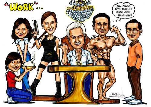 Group caricatures for Morgan Stanley Part 2 - A4