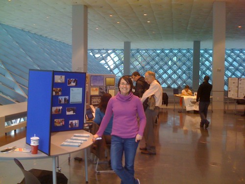 Emily at Archives Fair, Seattle Public Library