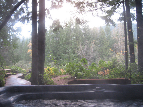 from hot tub