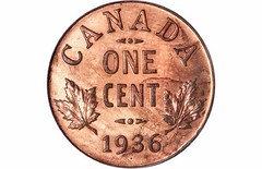Canada 1936 Dot Cent
