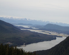 Looking up the channel above Juneau.  Even on a cloudy day, Alaskan views can be great.