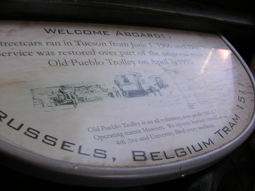 Old Pueblo Trolley - this car built in Belgium 
