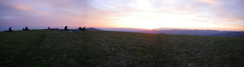 Hikers and Max Patch Sunrise
