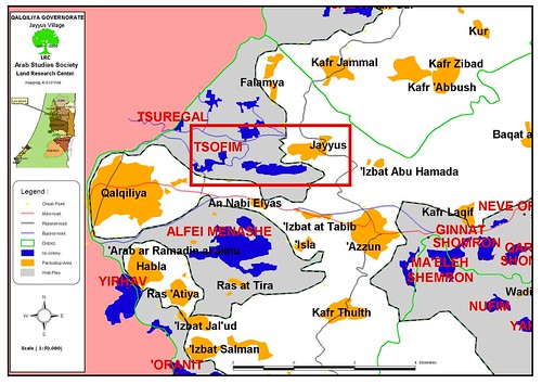 Map of Kalkilia-Jayyus area