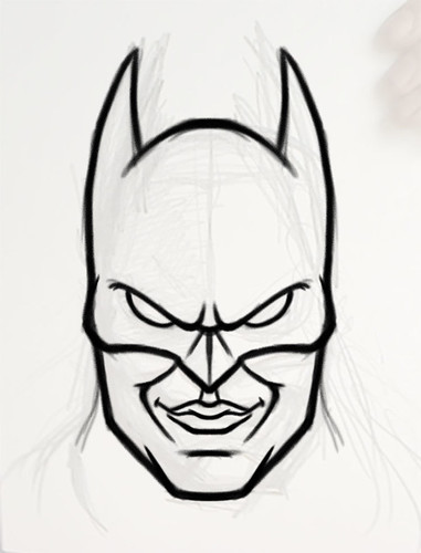 Batman head sketch