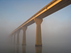 Foggy Solomons Island Bridge 4