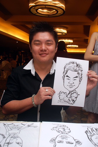 Caricature live sketching for Hock Cheong Printing Pte Ltd D&D 2009 - 8