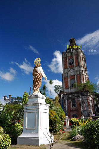 Christ statue and belfry