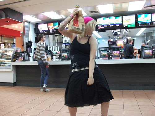 Late night punch thrusts at maccas