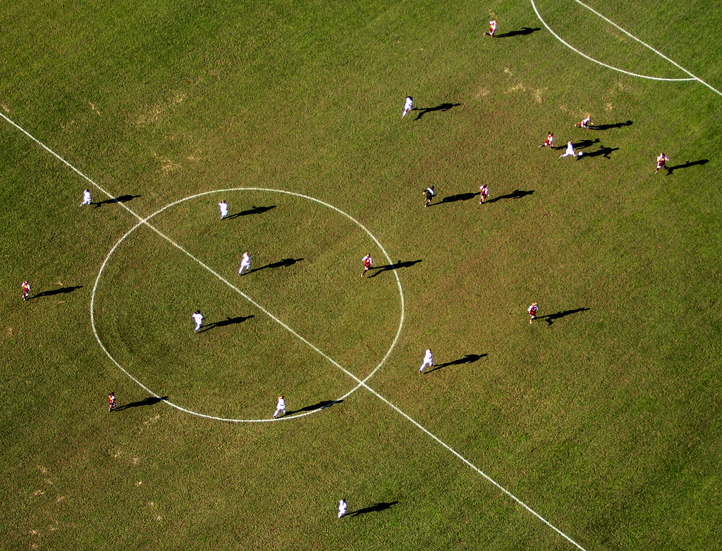 Soccer aerial color