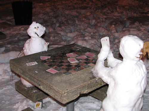 Snowy Poker Game