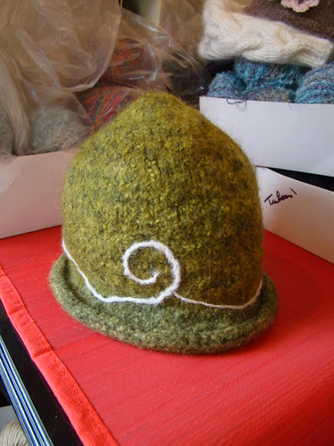 Green felted hat