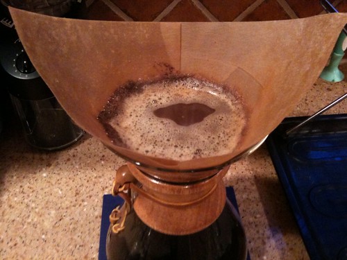 thanks to Dr. K; close up of "bloom" during brewing process