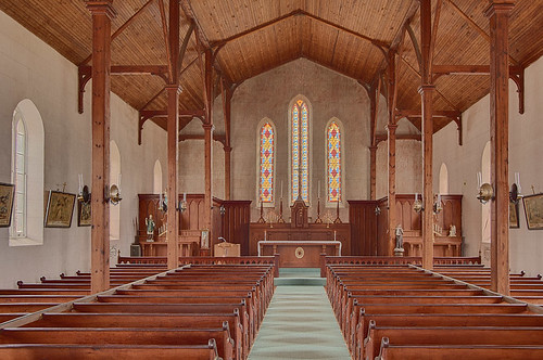 Saint Patrick Roman Catholic Mission, in Armagh, Missouri, USA - nave