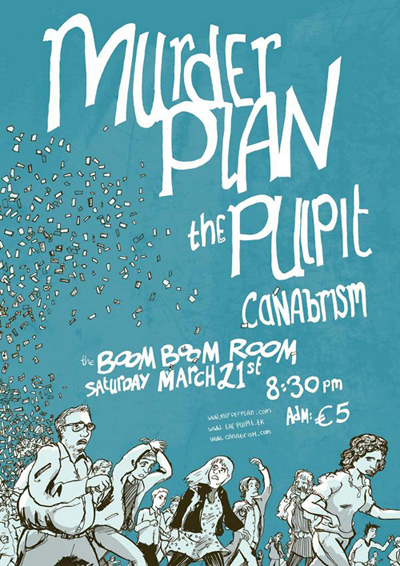 murder plan, the pulpit @ the boom boom room poster