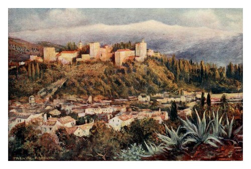 031-Granada-La Alhambra desde San Miguel-Southern Spain 1908- Trevor Haddon