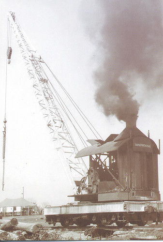 Industrial Brownhoist railroad steam crane. The Hesston Steam Museum. Hesston Indiana.